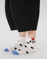 5足セット キッズ 子犬パークシリーズ 綿製 アンクルソックス カートゥーン おもしろソックス